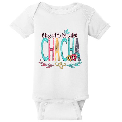 Blessed To Be Called Chacha Colorful Giftsgrandma Baby Bodysuit