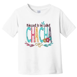 Blessed To Be Called Chacha Colorful Giftsgrandma Toddler T-Shirt