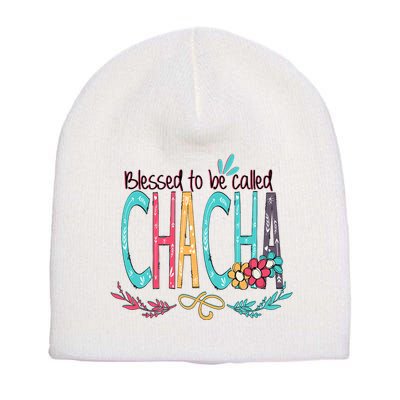 Blessed To Be Called Chacha Colorful Giftsgrandma Short Acrylic Beanie