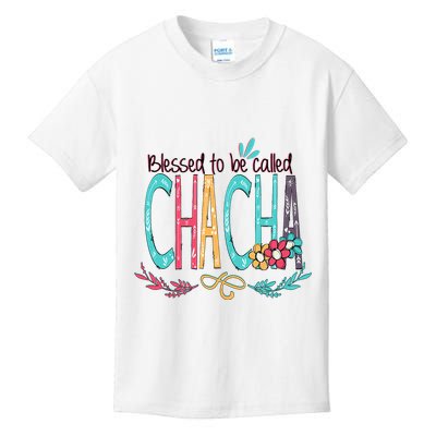 Blessed To Be Called Chacha Colorful Giftsgrandma Kids T-Shirt