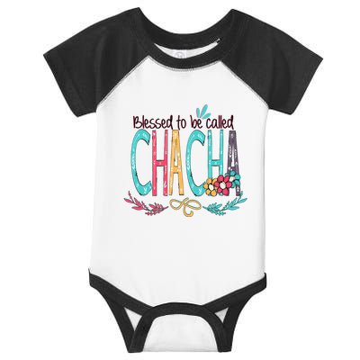 Blessed To Be Called Chacha Colorful Giftsgrandma Infant Baby Jersey Bodysuit