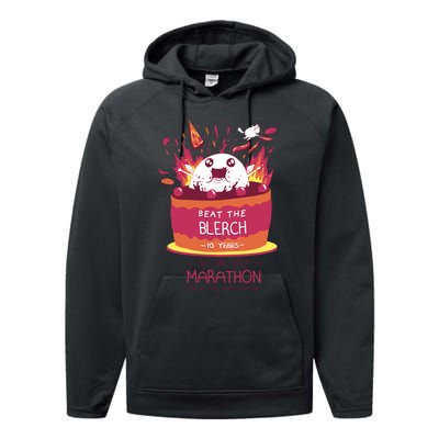 Beat The Blerch 10 Years Marathon Carnation Washington Performance Fleece Hoodie