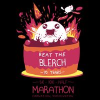 Beat The Blerch 10 Years Marathon Carnation Washington Cooling Performance Crew T-Shirt