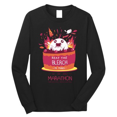 Beat The Blerch 10 Years Marathon Carnation Washington Long Sleeve Shirt