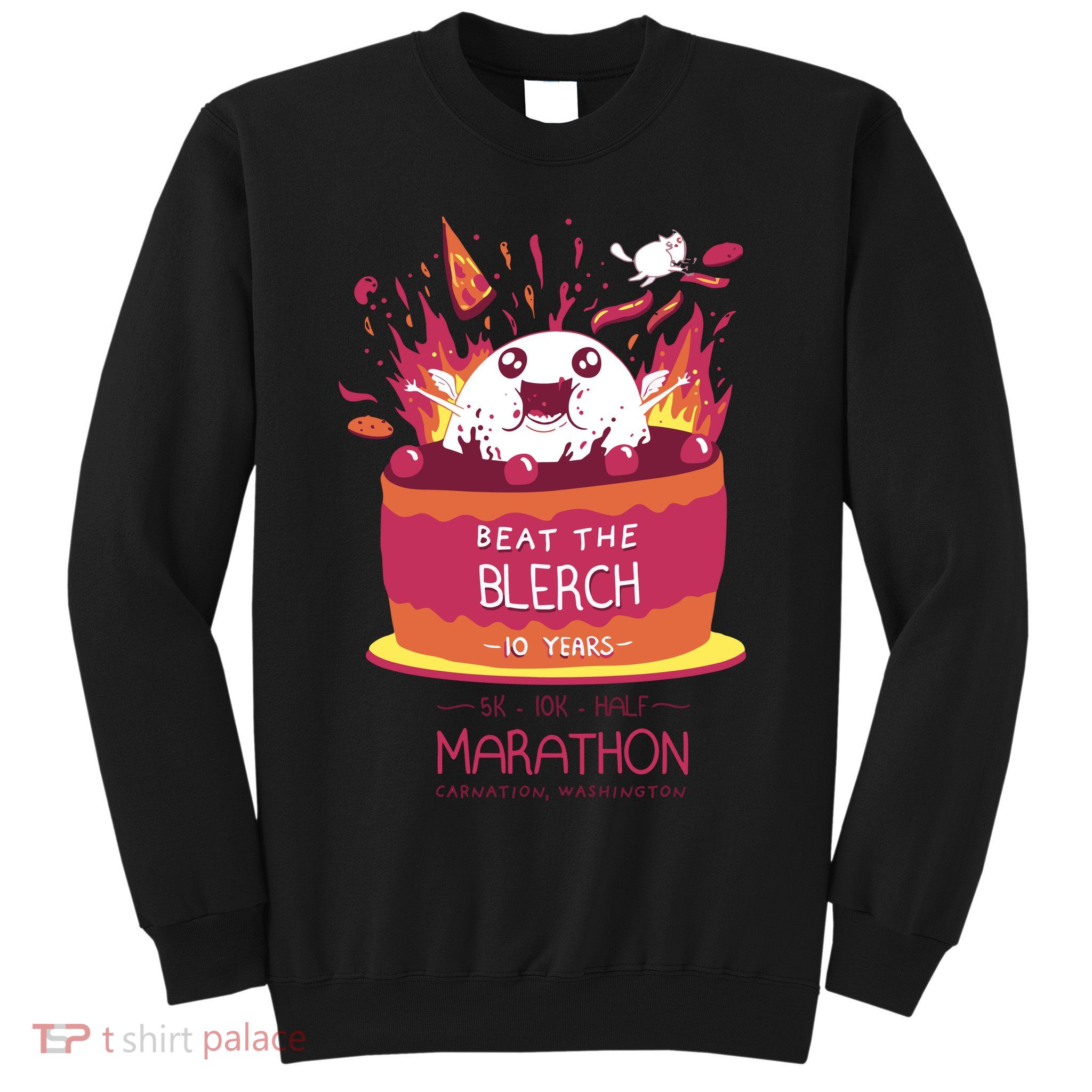 Beat The Blerch 10 Years Marathon Carnation Washington Sweatshirt
