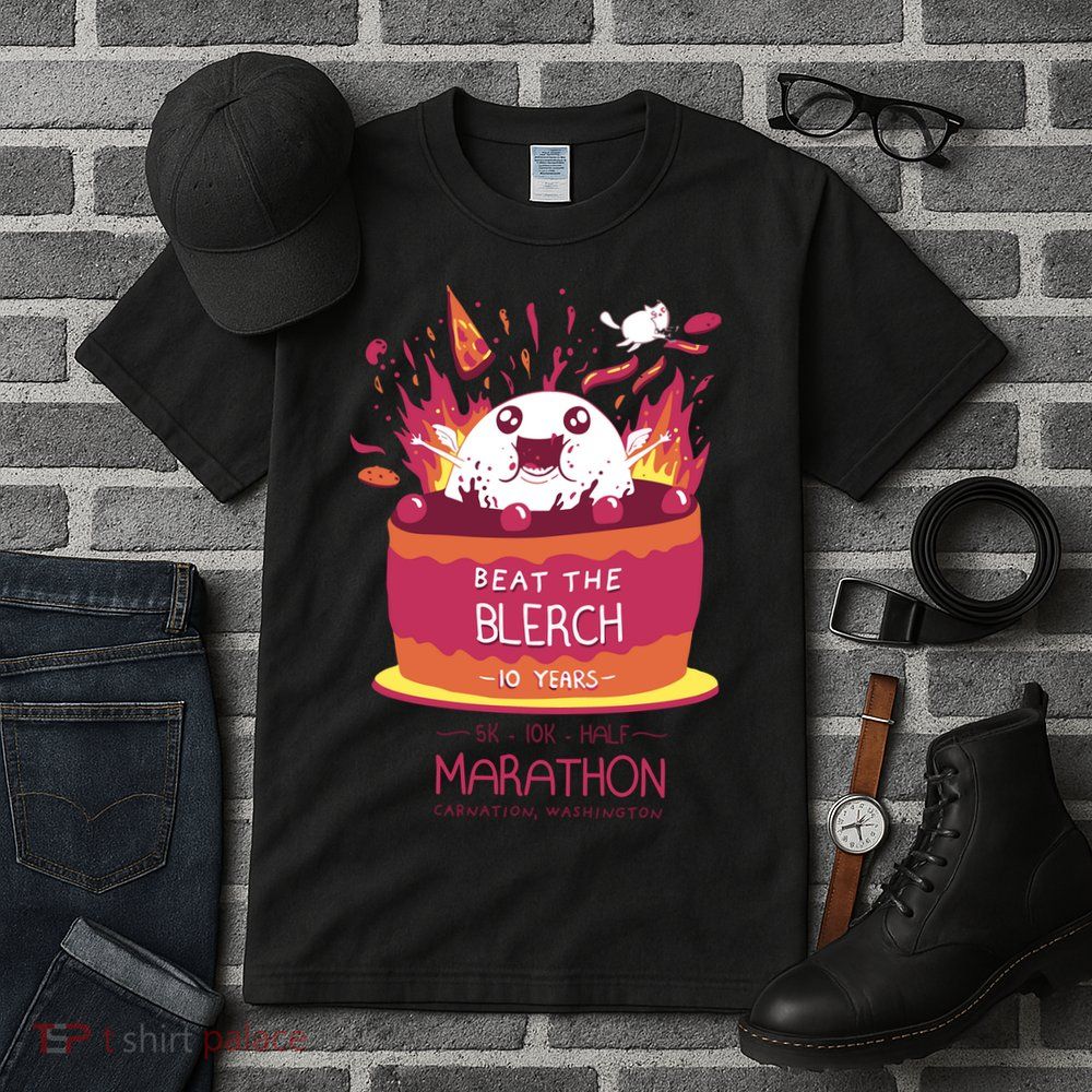 Beat The Blerch 10 Years Marathon Carnation Washington Tall T-Shirt