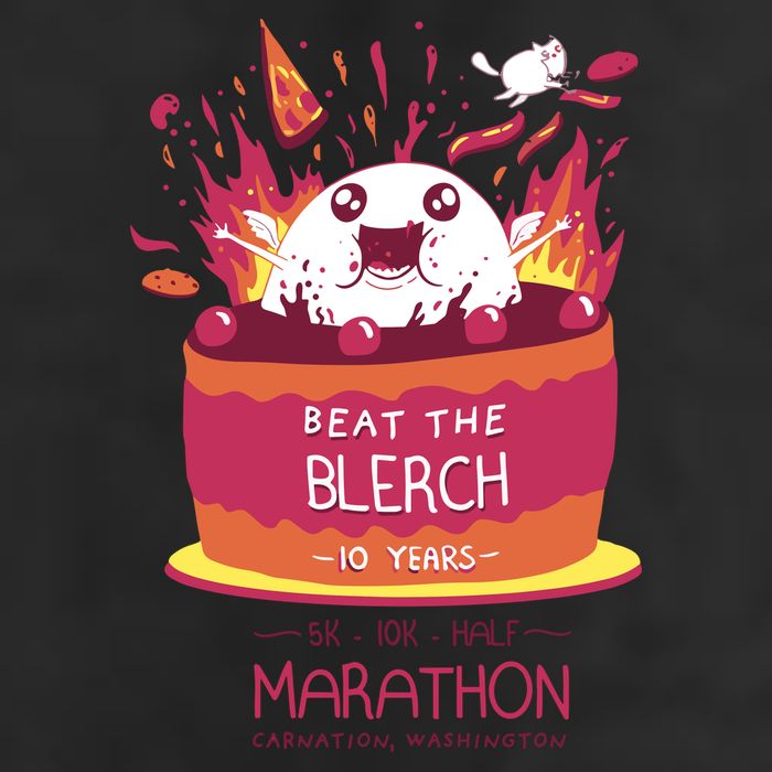 Beat The Blerch 10 Years Marathon Carnation Washington Adult Drive Performance Visor
