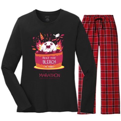 Beat The Blerch 10 Years Marathon Carnation Washington Women's Long Sleeve Flannel Pajama Set 