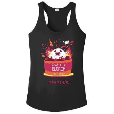 Beat The Blerch 10 Years Marathon Carnation Washington Ladies PosiCharge Competitor Racerback Tank