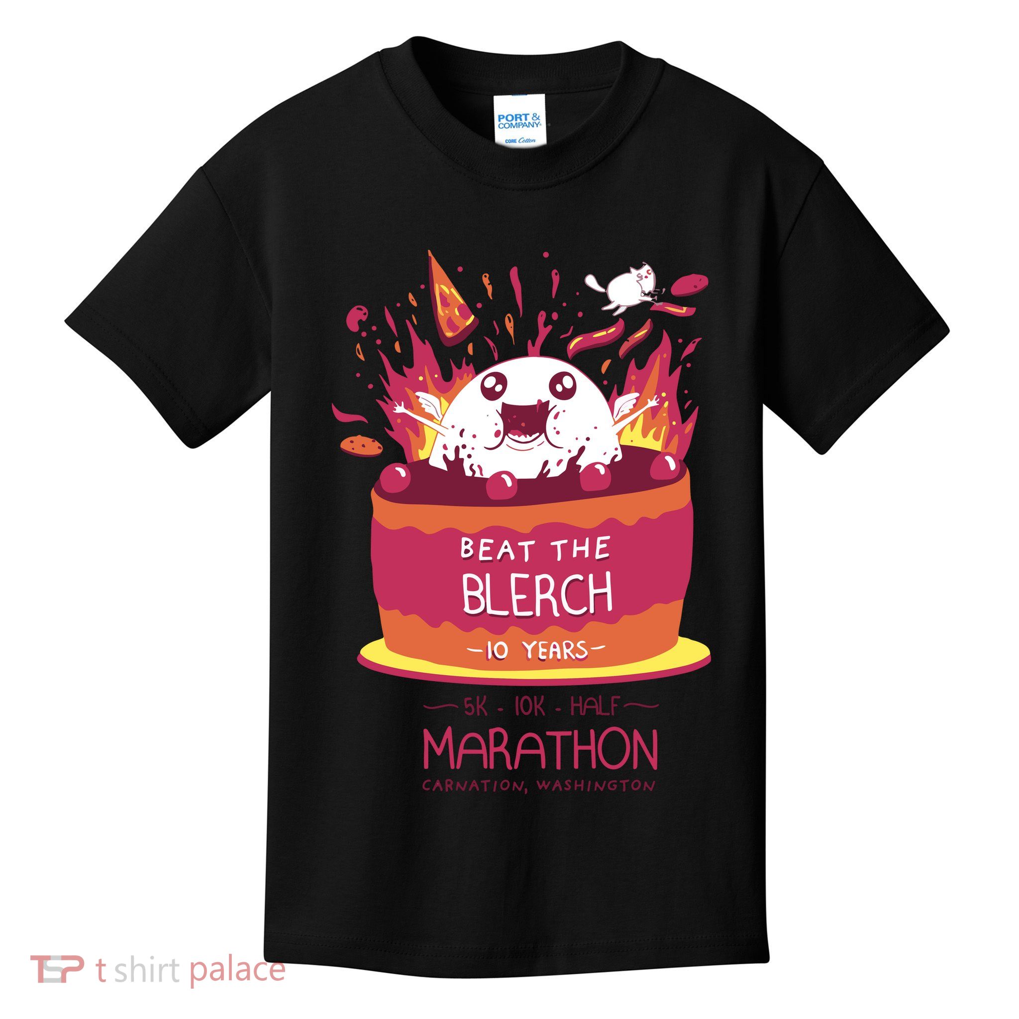 Beat The Blerch 10 Years Marathon Carnation Washington Kids T-Shirt