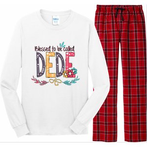 Blessed To Be Called Dede Colorful MotherS Day Gifts Long Sleeve Pajama Set