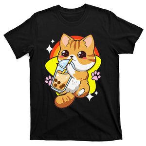 Boba Tea Bubble Tea Cat Anime Kawaii Neko Lover Japanese  T-Shirt