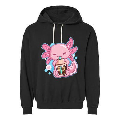 Boba Tea Bubble Tea Milk Tea Anime Axolotl Garment-Dyed Fleece Hoodie