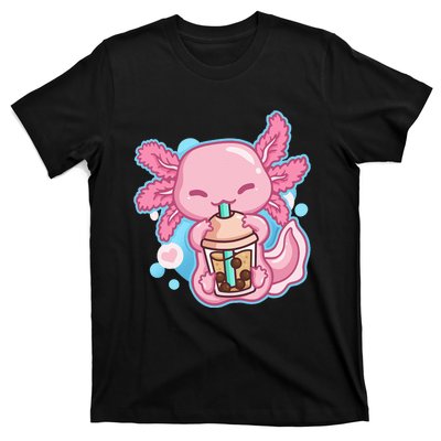 Boba Tea Bubble Tea Milk Tea Anime Axolotl T-Shirt