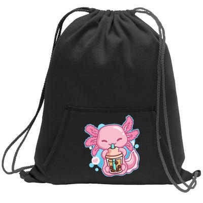 Boba Tea Bubble Tea Milk Tea Anime Axolotl Sweatshirt Cinch Pack Bag