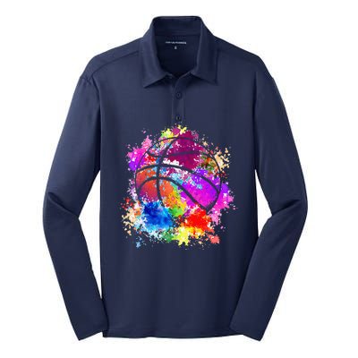 Basketball Teenagers Baller Dunking Silk Touch Performance Long Sleeve Polo