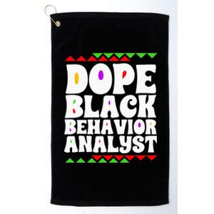 Behavior Technician BCBA ABA Dope Black Behavior Analyst Platinum Collection Golf Towel