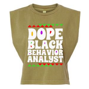 Behavior Technician BCBA ABA Dope Black Behavior Analyst Garment-Dyed Women's Muscle Tee