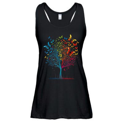 Butterfly Tree Beautiful Women Men Graphic Ladies Essential Flowy Tank