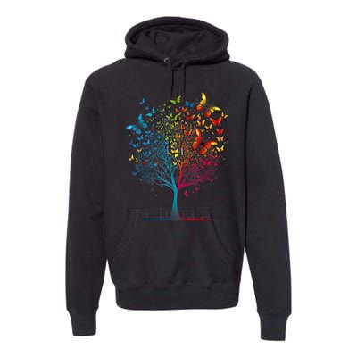 Butterfly Tree Beautiful Women Men Graphic Premium Hoodie