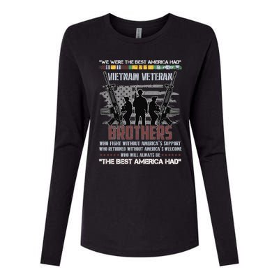 Brothers The Best America Had Vietnam Veteran Gift Womens Cotton Relaxed Long Sleeve T-Shirt