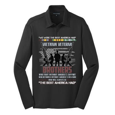 Brothers The Best America Had Vietnam Veteran Gift Silk Touch Performance Long Sleeve Polo