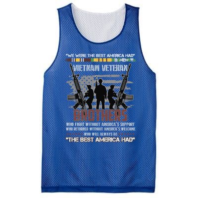 Brothers The Best America Had Vietnam Veteran Gift Mesh Reversible Basketball Jersey Tank