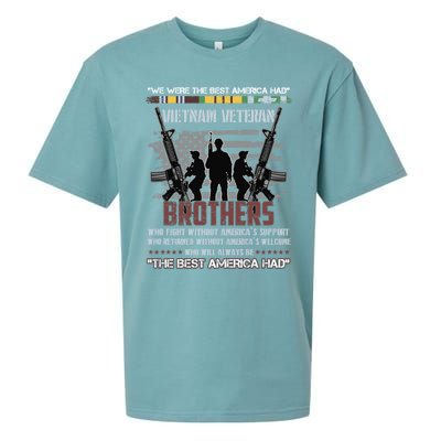 Brothers The Best America Had Vietnam Veteran Gift Sueded Cloud Jersey T-Shirt