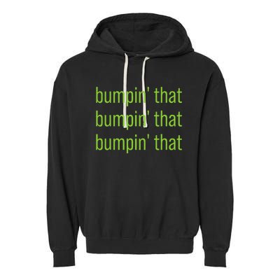 Bumpin That Brat Bratty Green Minimalist Garment-Dyed Fleece Hoodie