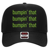 Bumpin That Brat Bratty Green Minimalist High Crown Mesh Back Trucker Hat