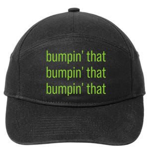 Bumpin That Brat Bratty Green Minimalist 7-Panel Snapback Hat