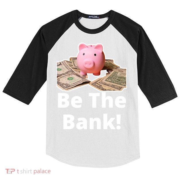 Be The Bank Piggy Bank Boost Success Wealth & Motivation Kids Colorblock Raglan Jersey