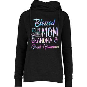 Blessed To Be Called Mom Grandma & Great Grandma Mothers Day Womens Funnel Neck Pullover Hood