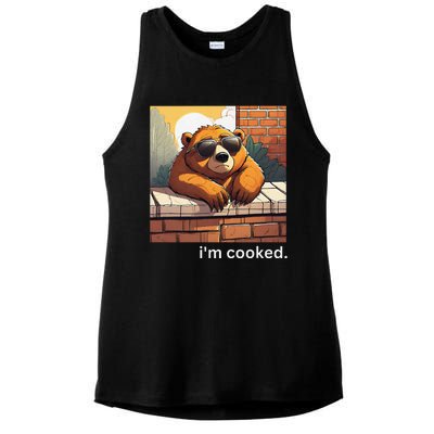 Beno The Bear IM Cooked Funny Cute Ladies PosiCharge Tri-Blend Wicking Tank