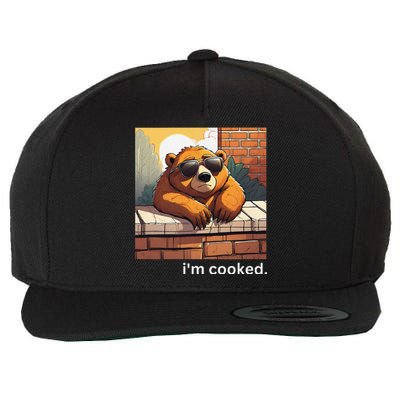 Beno The Bear IM Cooked Funny Cute Wool Snapback Cap