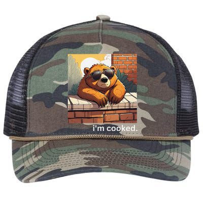 Beno The Bear IM Cooked Funny Cute Retro Rope Trucker Hat Cap