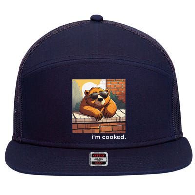 Beno The Bear IM Cooked Funny Cute 7 Panel Mesh Trucker Snapback Hat