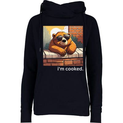 Beno The Bear IM Cooked Funny Cute Womens Funnel Neck Pullover Hood