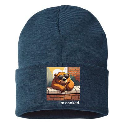 Beno The Bear IM Cooked Funny Cute Sustainable Knit Beanie