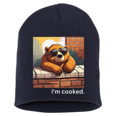 Beno The Bear IM Cooked Funny Cute Short Acrylic Beanie