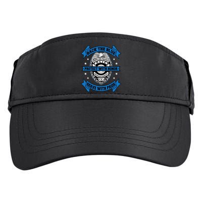 Back The Blue Blue Line Police Officer Cop Adult Drive Performance Visor