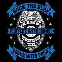 Back The Blue Blue Line Police Officer Cop Toddler Long Sleeve Shirt