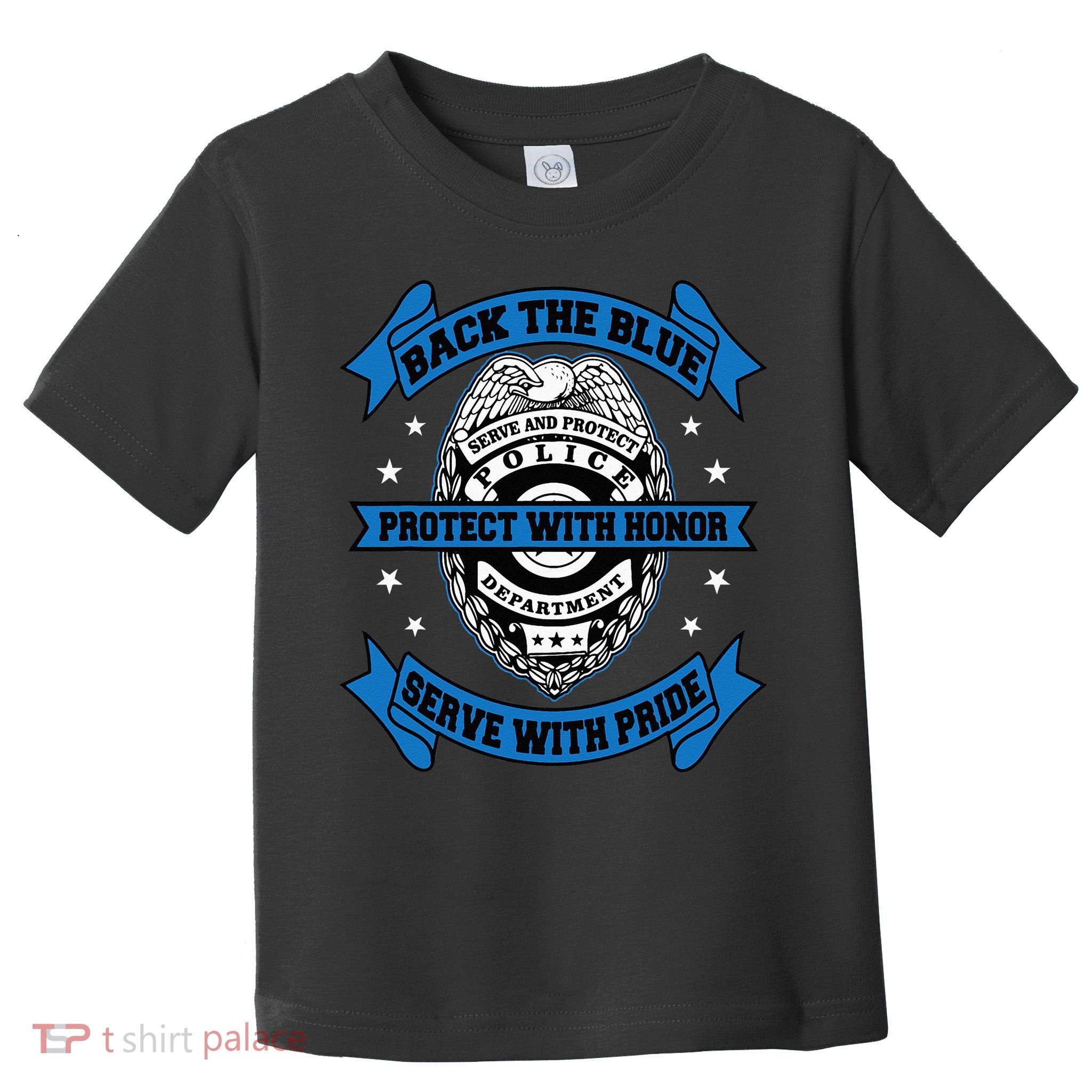 Back The Blue Blue Line Police Officer Cop Toddler T-Shirt