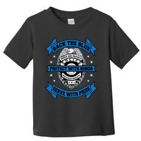 Back The Blue Blue Line Police Officer Cop Toddler T-Shirt