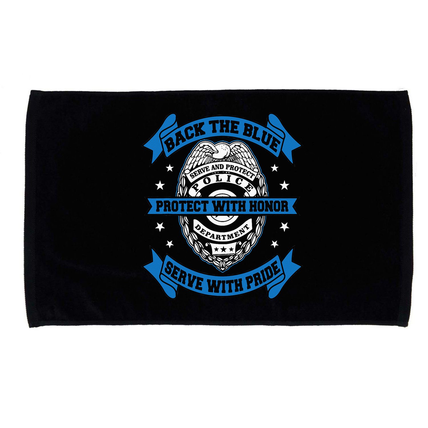 Back The Blue Blue Line Police Officer Cop Microfiber Hand Towel
