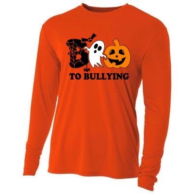 Boo To Bullying Orange Anti Bullying Unity Day Halloween Cooling Performance Long Sleeve Crew