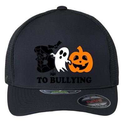 Boo To Bullying Orange Anti Bullying Unity Day Halloween Flexfit Unipanel Trucker Cap