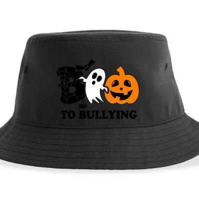 Boo To Bullying Orange Anti Bullying Unity Day Halloween Sustainable Bucket Hat