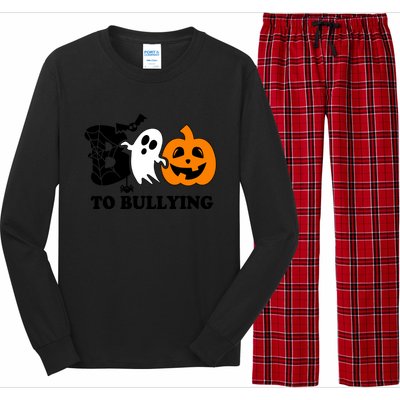 Boo To Bullying Orange Anti Bullying Unity Day Halloween Long Sleeve Pajama Set