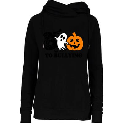 Boo To Bullying Orange Anti Bullying Unity Day Halloween Womens Funnel Neck Pullover Hood